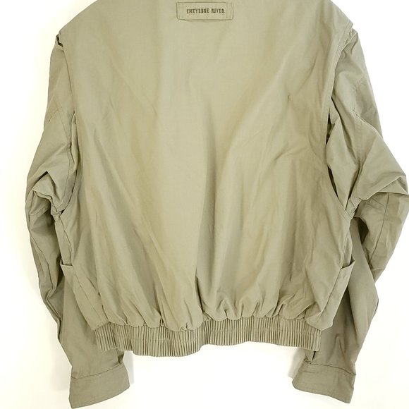 Habersham Vineyards Winery Jacket Men's Med Lined Khaki Full Zip Cheyenne River - Picture 5 of 15